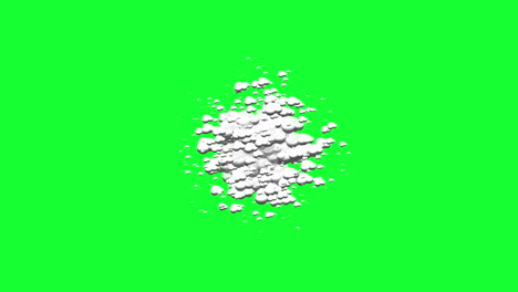 explosion vector animation, greenscreen for background