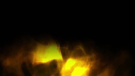 luz amarilla brillante y humo