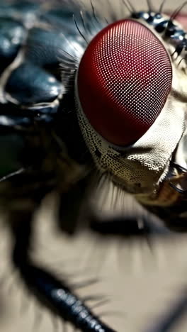 close-up of a fly's eye
