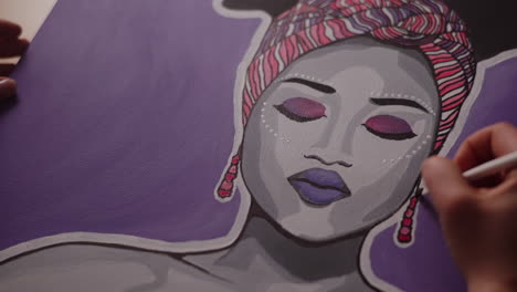 african woman portrait painting