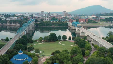 Coolidge-Park,-Renaissance-Park-In-Chattanooga,-Tn,-Usa