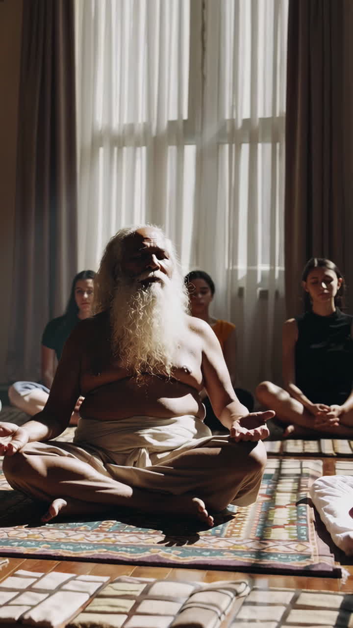 Yoga Meditation Session with a Spiritual Teacher