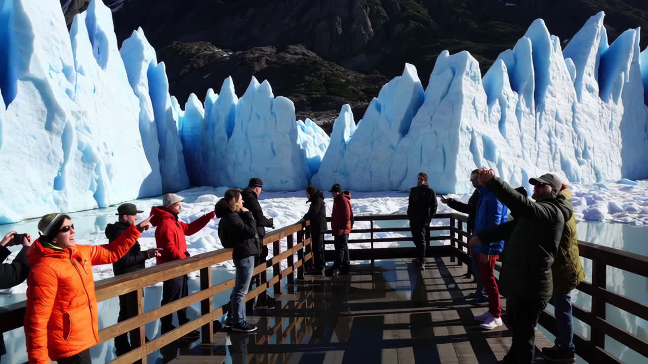 Perito Moreno Glacier - Tourists Witnessing the Majestic Ice