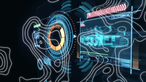 animation of white lines over scope scanning