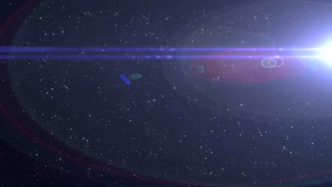 glowing purple spot of light flickering in the night sky