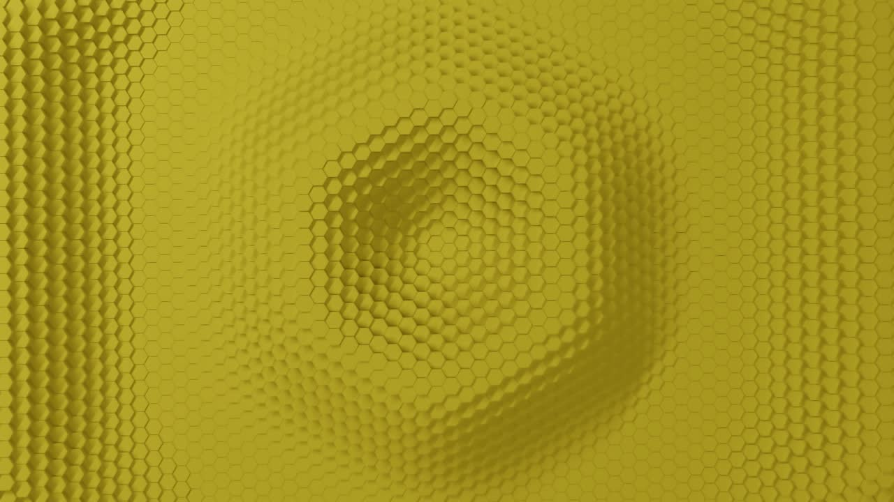 hexágono abstracto con efecto offset. animación de anillos hexágonos puros amarillos. fondo abstracto para una presentación de negocios. bucle sin costuras de renderización 4k 3d.