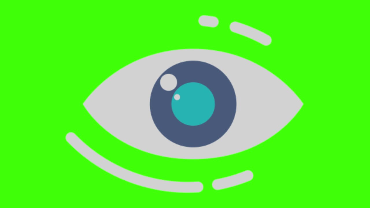 animación de un icono de revisión en una pantalla verde