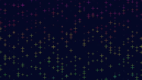 Rainbow-crosses-with-neon-color-in-dark-galaxy