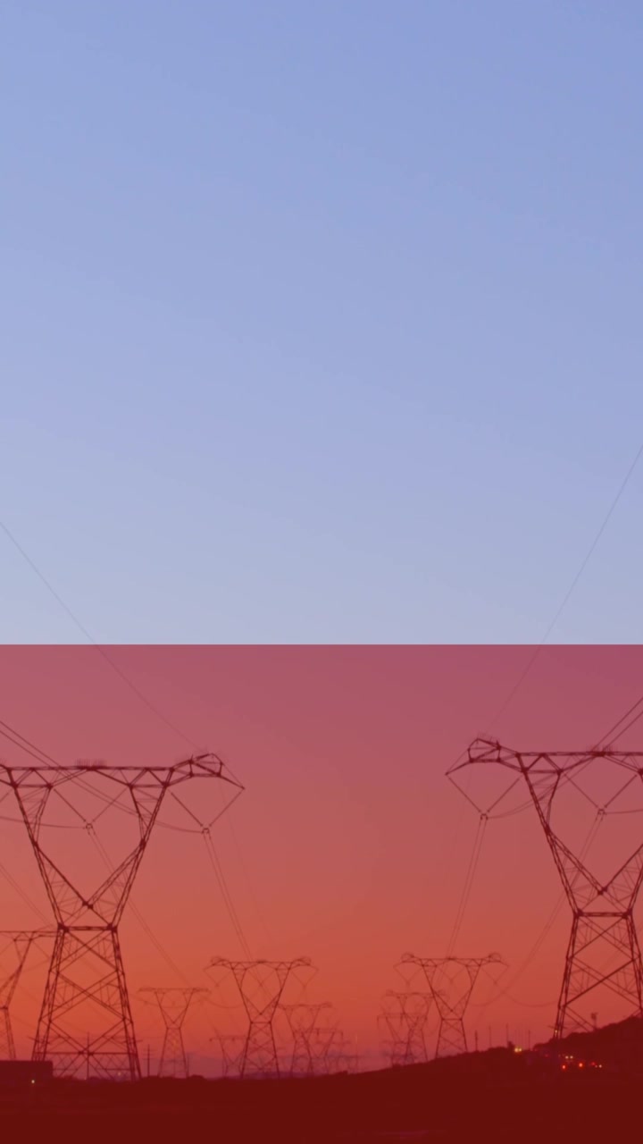 Animation of flag of chile over pylons