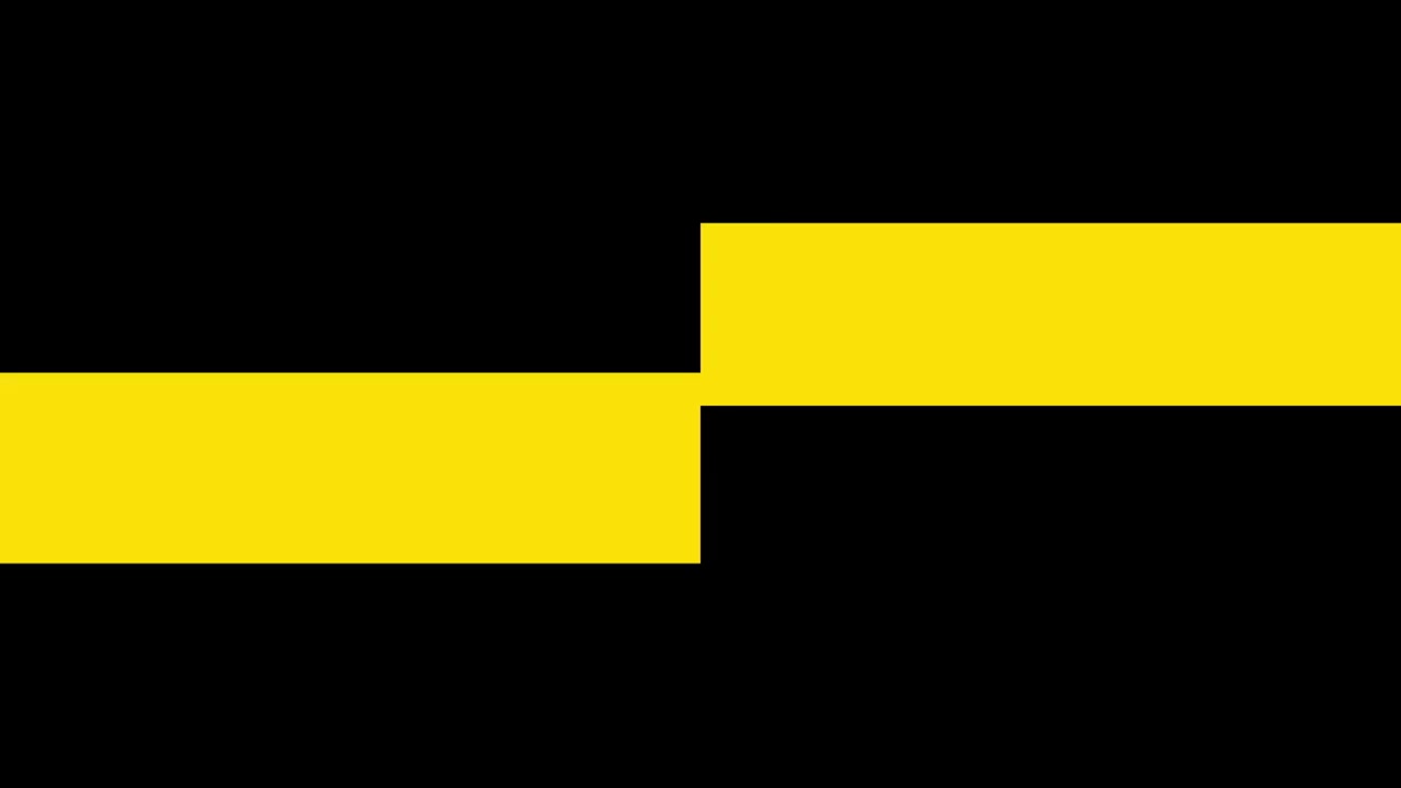 Abstract Motion Graphic with Shifting Yellow Bars on Black Background