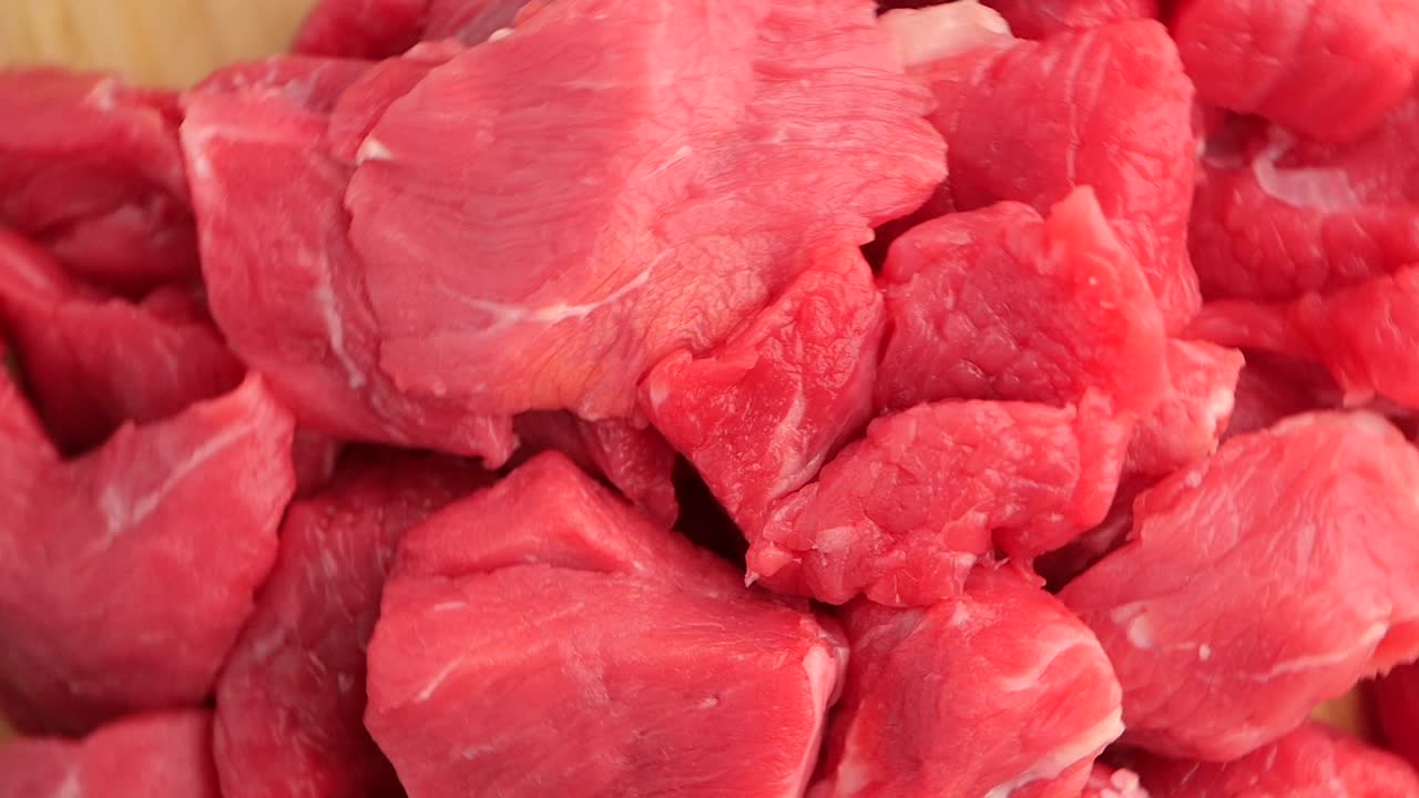 Raw Cubed Beef
