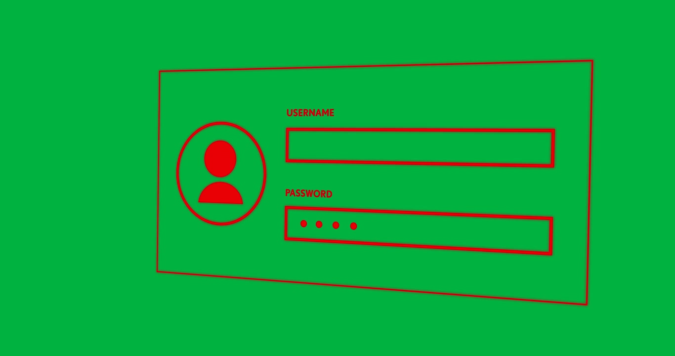 Animation of virus data processing on screen over transparent background