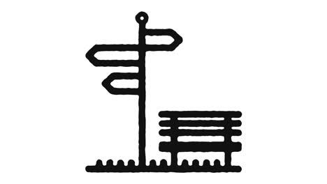 öffentlicher park-ikonen-animationsmaterial und alpha-kanal