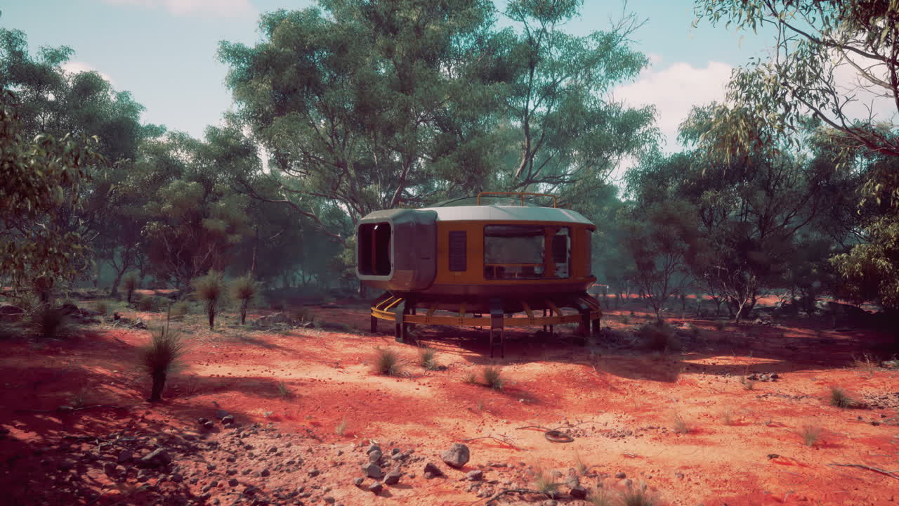 사막에 추락한 우주선