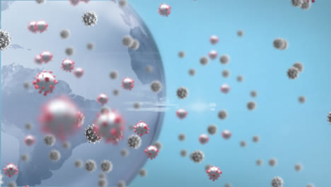 Animation-of-covid-19-cells-flying-over-globe