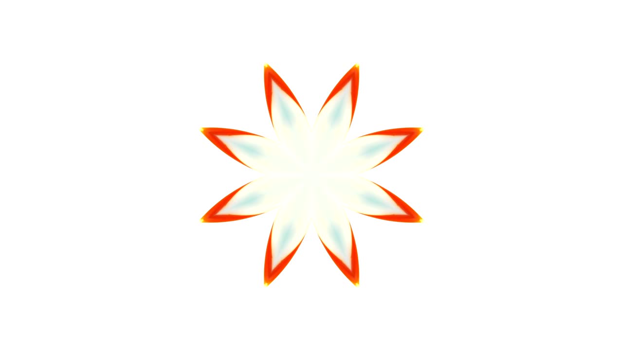 movimiento de caleidoscopio abstracto: círculos geométricos y formas de estrellas