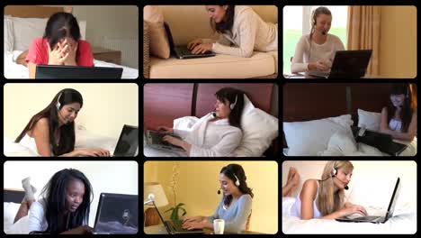 3D-animation-of-elegant-women-using-laptop