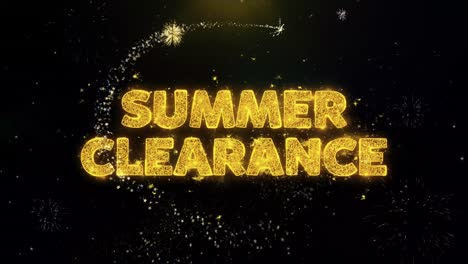 summer clearance sale with fireworks