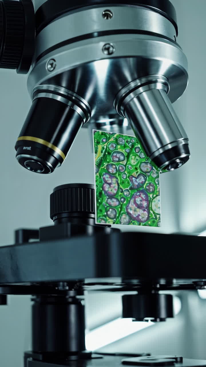 Microscopic Sample under a Microscope