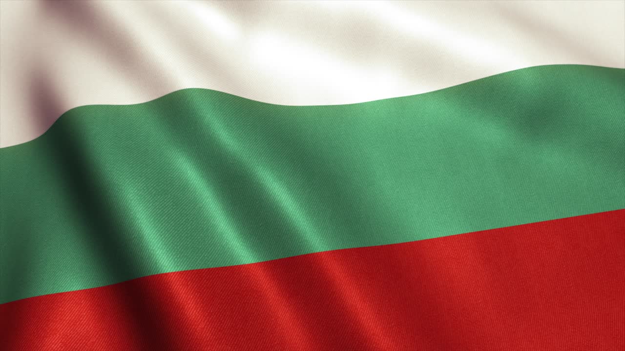 Bulgarien Flagge Video-Loop - 4K