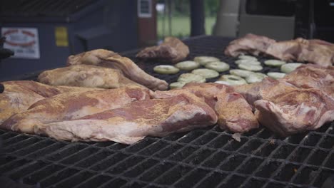 carne asada lentamente a la parrilla