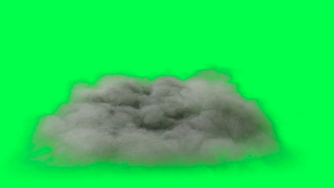 grey smoke cloud on green screen