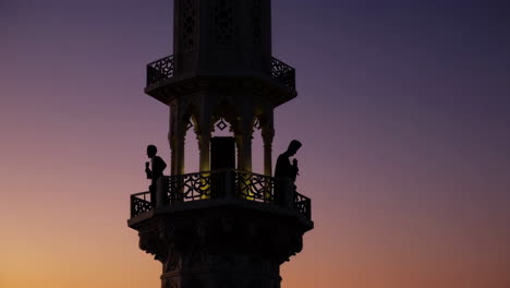 minaret silhouette at sunset