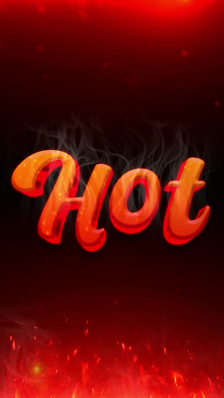Hot Text Effect with Fire and Smoke