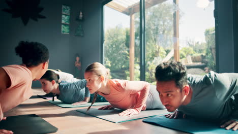 yoga class - cobra pose