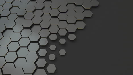 dark hexagon pattern background, 3d rendering.