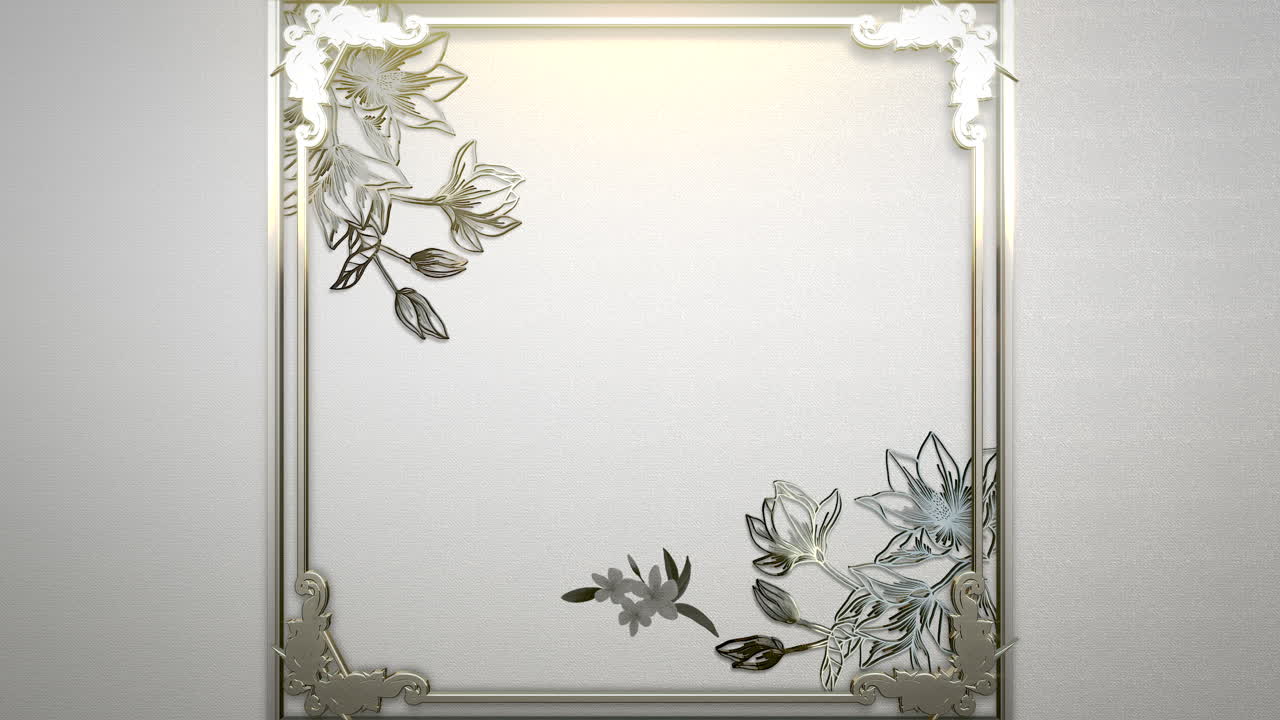 marco vintage de primer plano con movimiento de flores con fondo de boda 27