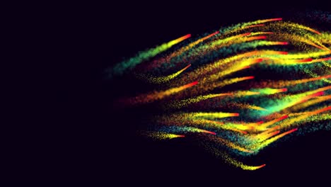 magic particles form beatuful trails. swirl structure. 3d render abstract colorful explosion with luma matte like alpha channel. rainbow color explosion.