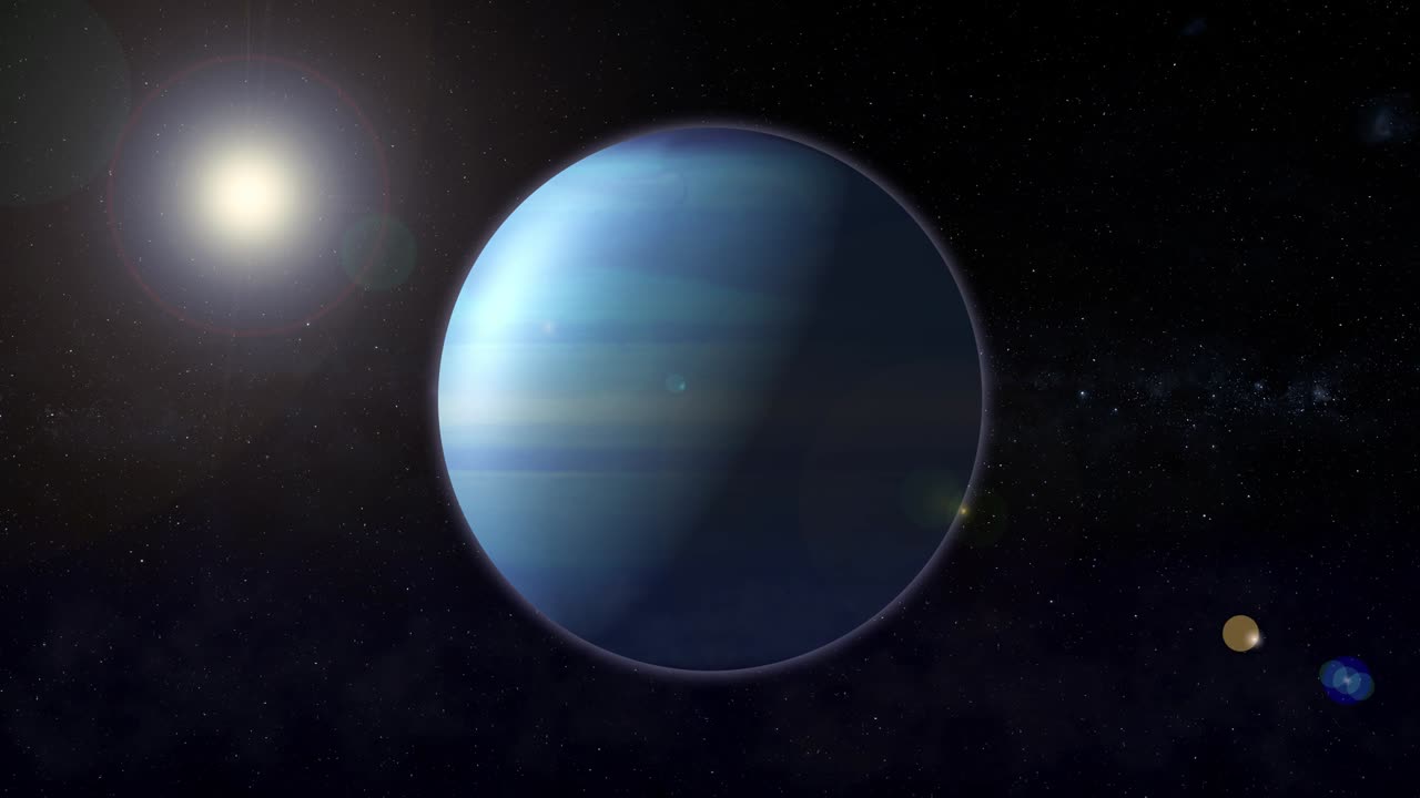 el planeta nepturo gira en el espacio