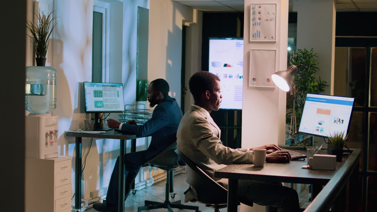 Office Scene with Business Coworkers