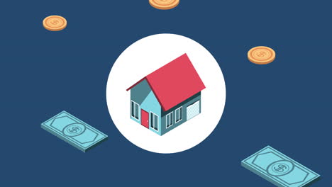 house and money graphic illustration