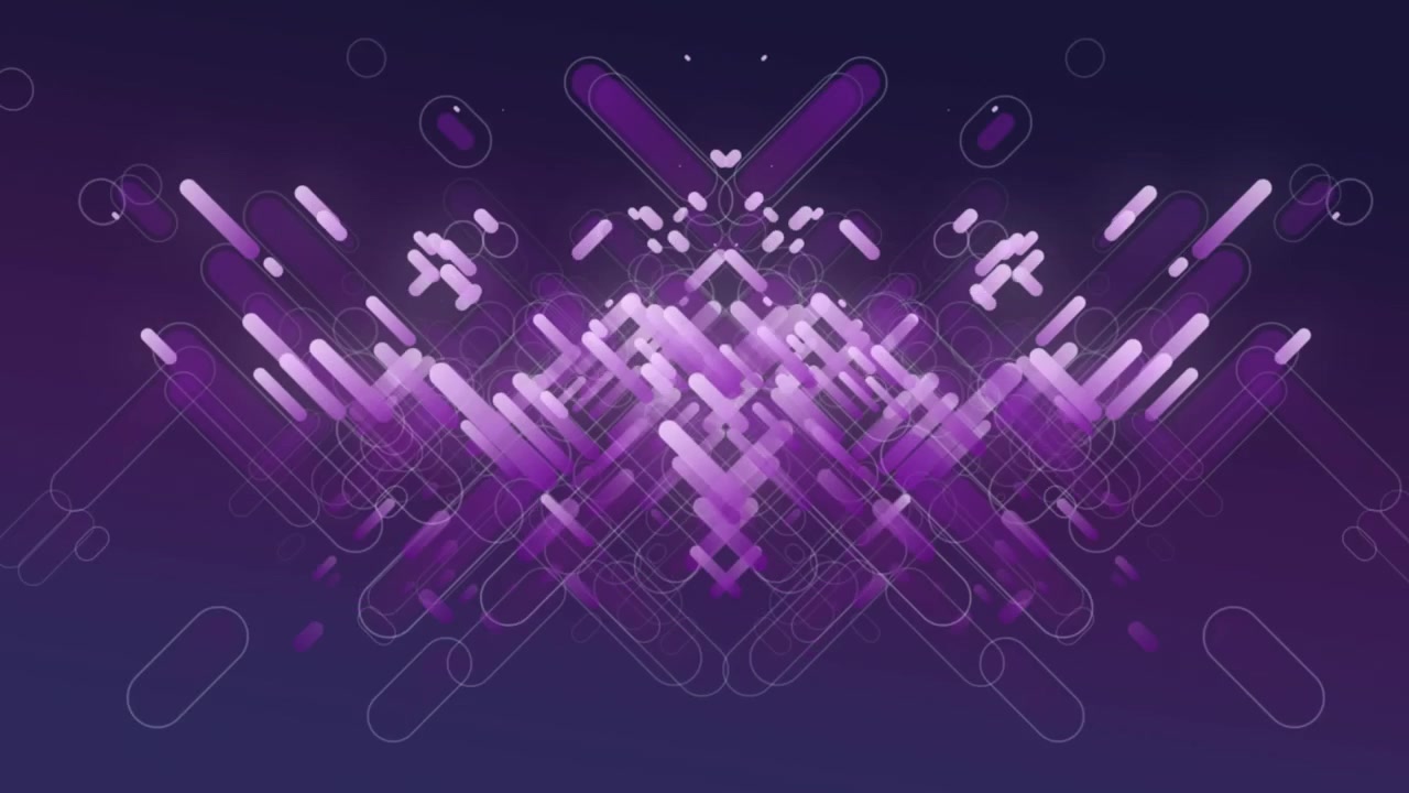 Animation auf lila Hintergrund.