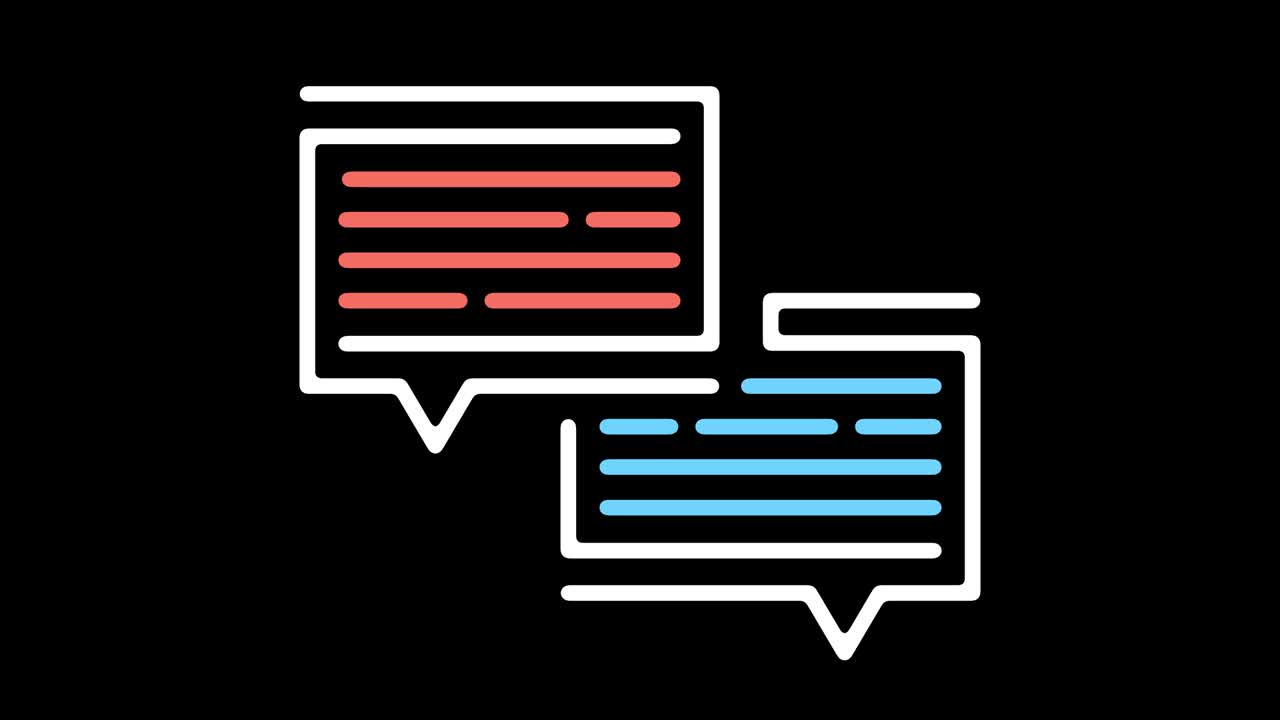 알파와 함께 고객 서비스 라인 아이콘 애니메이션