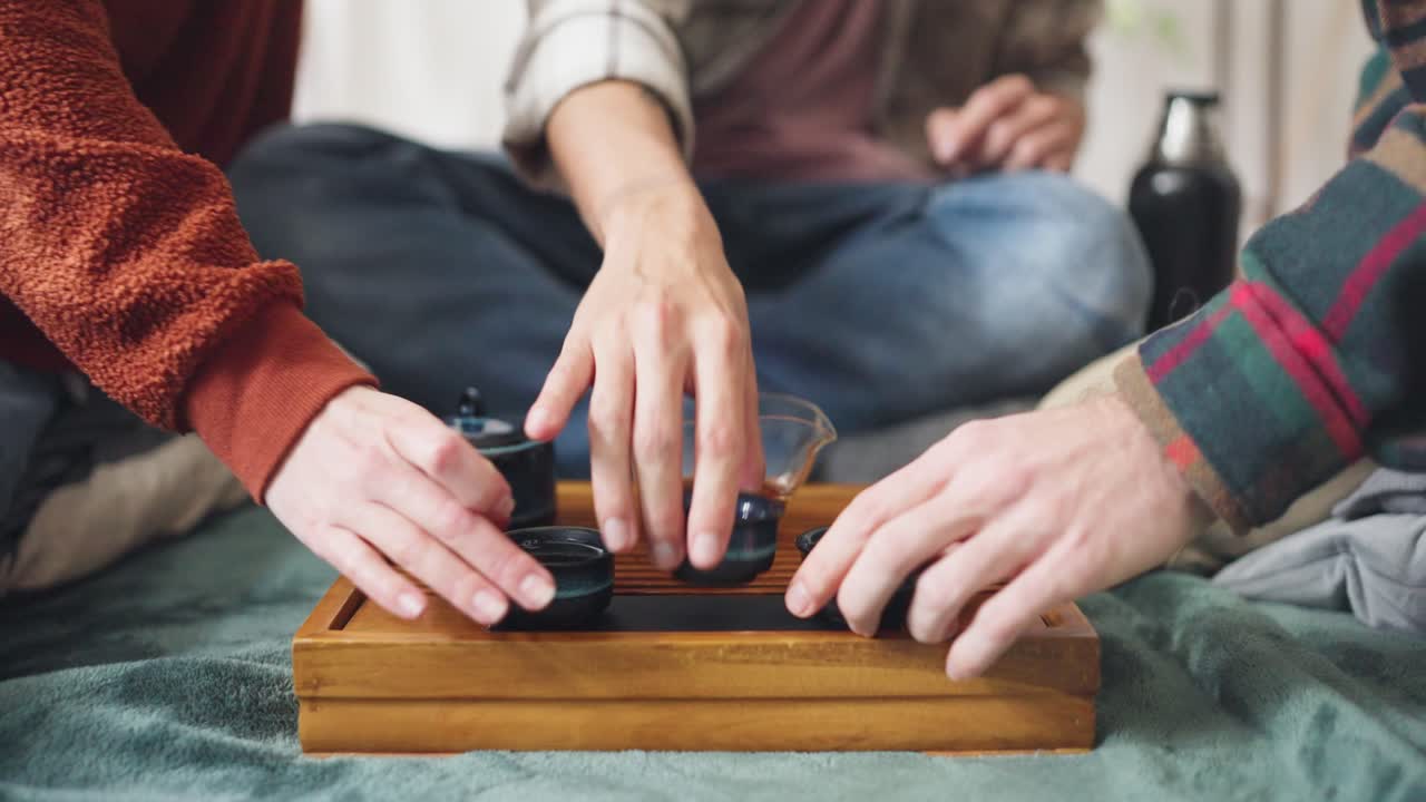 Friends Enjoying a Tea Ceremony