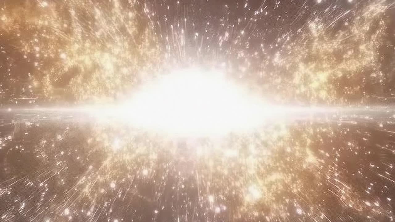 Dynamic video concept of energy explosion with a cosmic theme
