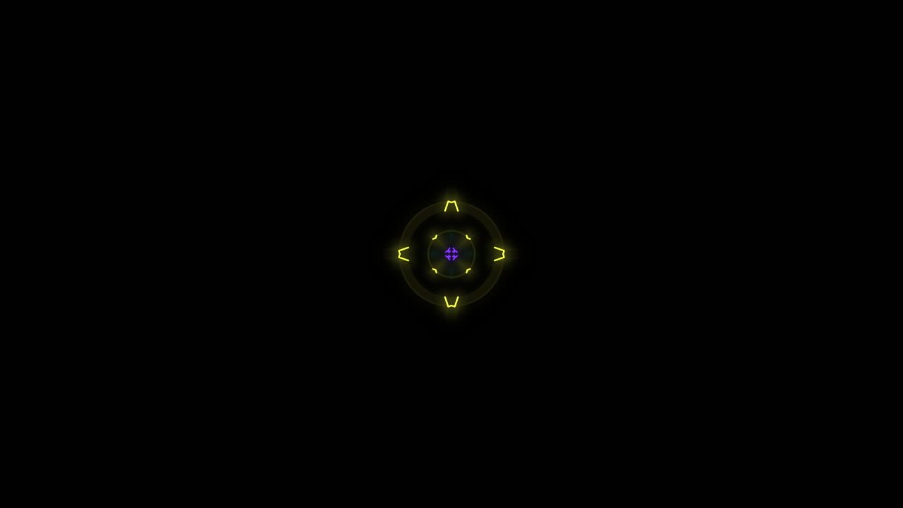 Forma geometrica al neon colorata in movimento nello spazio 7