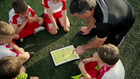 youth soccer team training session