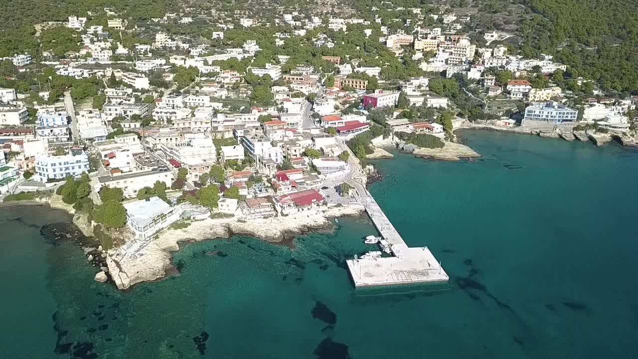 그리스 아이기나 섬 상공 드론 촬영