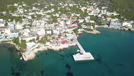 drone shot over the island of aigina in greece