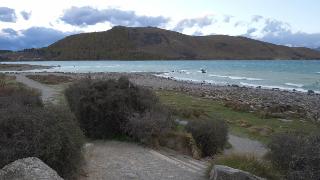 Idyllic Scenery Of Lake Tekapo In New Zealand - Wide Shot