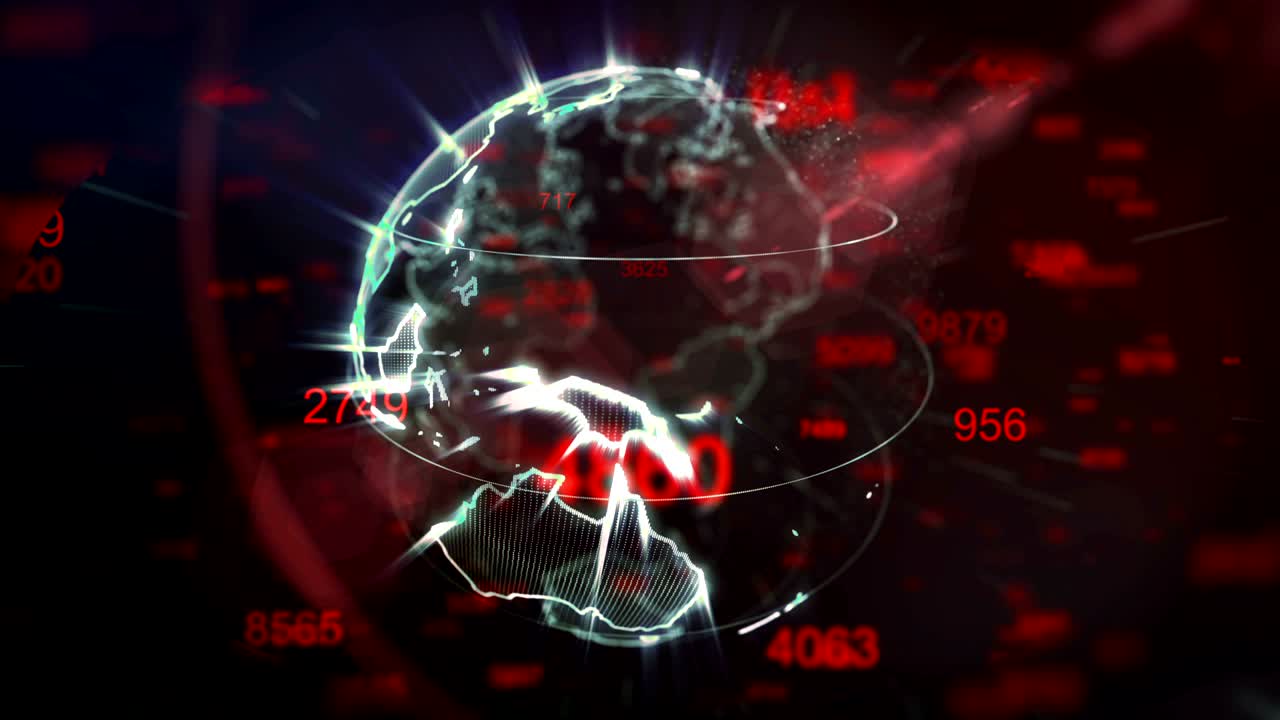 planeta de la red dogital giratoria