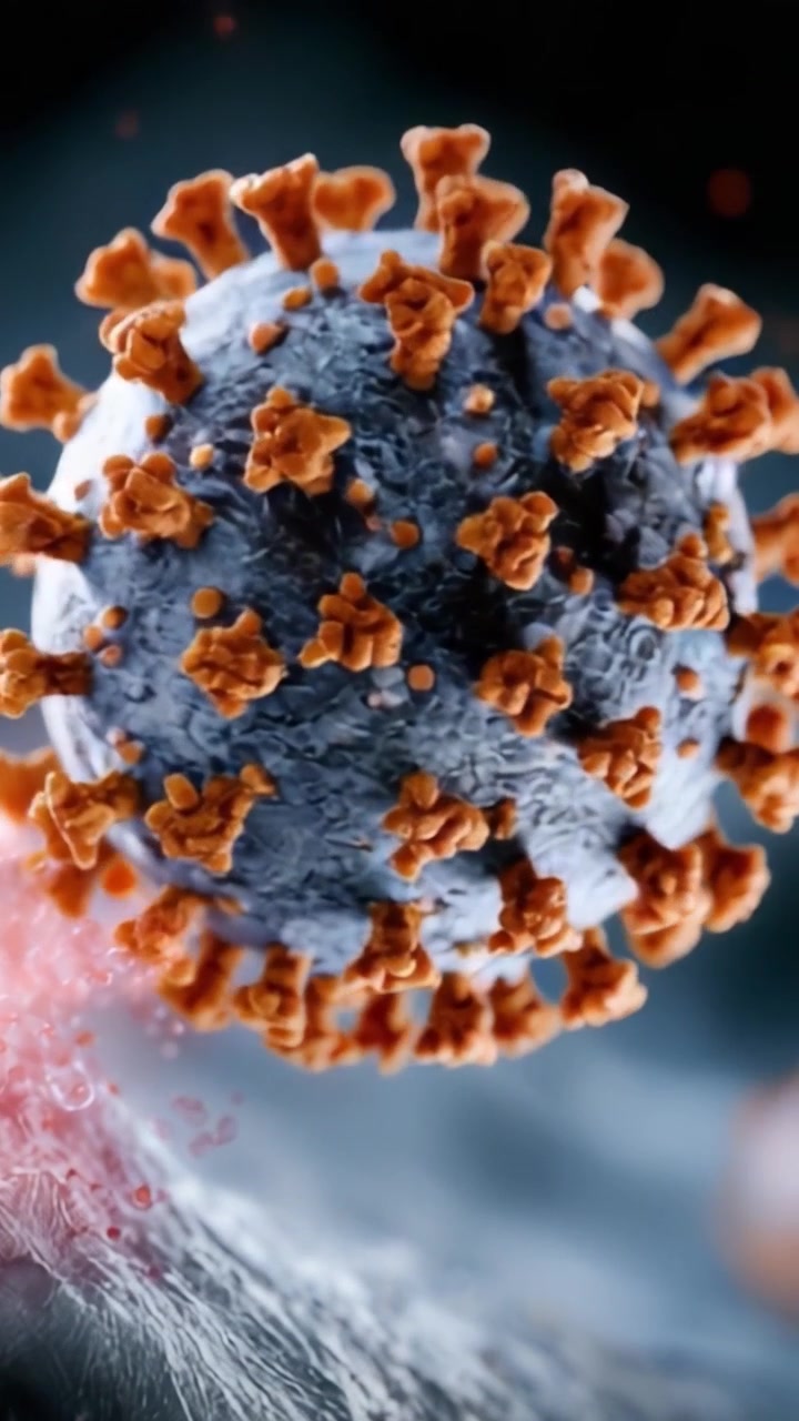 Incredibile vista ravvicinata di un virus: dettagli unici della sua struttura che evidenziano le complessità e le intricatezze della vita microbica.