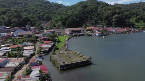 portobelo port,  colon panama aerial footage