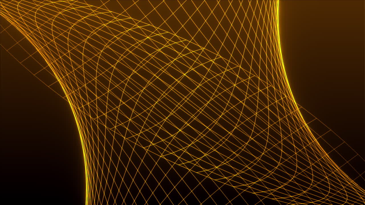 Orange Grid Planes Moving And Forming A Glowing Continuous Animation ...