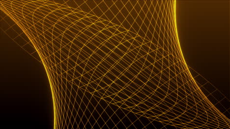 orange grid planes moving and forming a glowing continuous animation loop