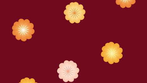 flowers garden pattern decorative animation